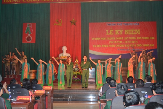 Kỷ niệm 70 năm ngày truyền thống lực lượng vũ trang TP Thanh Hóa